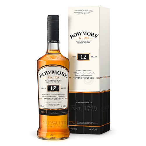 Bowmore 12 Year Old Single Malt Whisky 70cl - Complex & Perfectly Balanced Islay Scotch